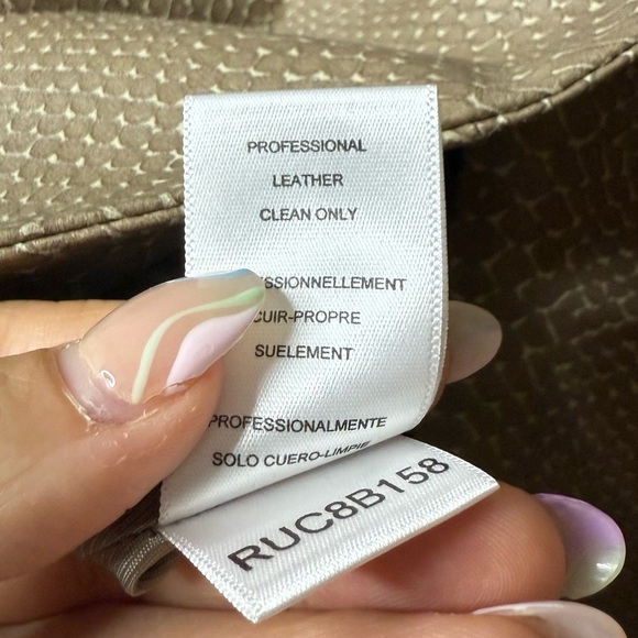 BCBGMAXAZRIA 100% Genuine Leather Tan Snakeskin Longlined Layering Fall Jacket - Picture 7 of 11